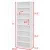 8-Tier CD/DVD Storage Tower with Adjustable Shelves Can Be Disassembled Into Two 4-layer Storage Bookcases Display Bookshelf Multi-Functional Double-Layer Bookcase for Home and Office (White+23.62W) view 2