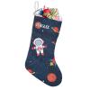 Astronaut Outer Space Rocket Ship Personalized Christmas Stocking with Name for Adult Kids Baby Pets,Custom Large Family Stockings for Boy Girl Christmas Xmas Party Holiday Decoration Gifts 1 Pack view 2