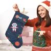 Astronaut Outer Space Rocket Ship Personalized Christmas Stocking with Name for Adult Kids Baby Pets,Custom Large Family Stockings for Boy Girl Christmas Xmas Party Holiday Decoration Gifts 1 Pack view 3