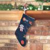 Astronaut Outer Space Rocket Ship Personalized Christmas Stocking with Name for Adult Kids Baby Pets,Custom Large Family Stockings for Boy Girl Christmas Xmas Party Holiday Decoration Gifts 1 Pack view 4