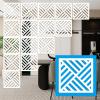 Hanging Room Divider Panels, 21 Pieces Wood-Plastic Screen Panels Wall Divider Partition Home Office Decoration (White) view 1