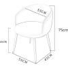 KUddYYKi Simple Dining Chairs Pu Leather Kitchen Chairs Upholstered Seat Arm Dining Room Chairs W/Metal Legs Diner Chairs Set of 2(White) view 2