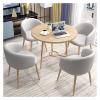 KUddYYKi Simple Dining Chairs Pu Leather Kitchen Chairs Upholstered Seat Arm Dining Room Chairs W/Metal Legs Diner Chairs Set of 2(White) view 4