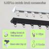 Adhesive Curtain Rod Holder Curtain Track Ceiling/Wall Mount Renter Friendly Curtains Rails No Drill White Black with Clip and Hook for Room Divider Shower(White,90cm/3ft) view 4