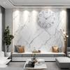 12 Inch Round Marble Pattern Wall Clock Silent Non-Ticking Clock For Living Room, Bedroom, Three-Dimensional Characters Silent Modern Wall-mounted Clock view 4