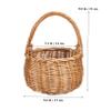 UKCOCO Rustic Wicker Wedding Flower Basket with Handle Handwoven Willow Storage Basket for Flower Elegant Petal Scattering and Wedding Favor Presentation for Home Use view 2