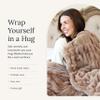 Minky Couture Hugs Blanket - Extra Plush Blanket for Premium Gifting - Stretchy Bubbled Cozy Throw - Silky Smooth - Durable & Machine-Washable - Travel-Friendly - Travel, Milk Chocolate view 2