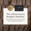 Minky Couture Hugs Blanket - Extra Plush Blanket for Premium Gifting - Stretchy Bubbled Cozy Throw - Silky Smooth - Durable & Machine-Washable - Travel-Friendly - Travel, Milk Chocolate view 3
