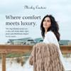 Minky Couture Hugs Blanket - Extra Plush Blanket for Premium Gifting - Stretchy Bubbled Cozy Throw - Silky Smooth - Durable & Machine-Washable - Travel-Friendly - Travel, Milk Chocolate view 4