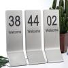 Hoiweqr Wedding Table Number, Stainless Steel Table Numbers 1-10/20/30 Double Side Restaurants Table Number Card Signsfor Banquet Restaurant Party Decor(1-30) view 1