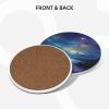 6Pcs Coaster for Drinks Night Sky Ceramic Drink Coasters with Holder Absorbent Table Coasters Set with Cork Base Decorative Coffee Cup Mat Bar Coaster for Home Decor view 2