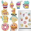 10 Pcs Diamond Art Magnets for Fridge, Foodie Hamburger Diamond Painting Magnet Kits for Adults Home DIY Craft Decor view 1