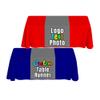 Customized Table Runner with Pictures Add Your Own Business Logo Personalized with Any Text Name Table Banner for Events, Birthday, Wedding, Gray, 13"x72" view 1