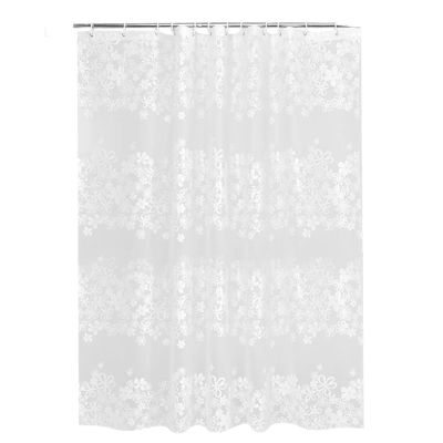 Flowers Shower Curtains Liner Waterproof PEVA Bath Curtains for Bathroom Bathtub Large Wide Bathing Cover(W220xH180cm)