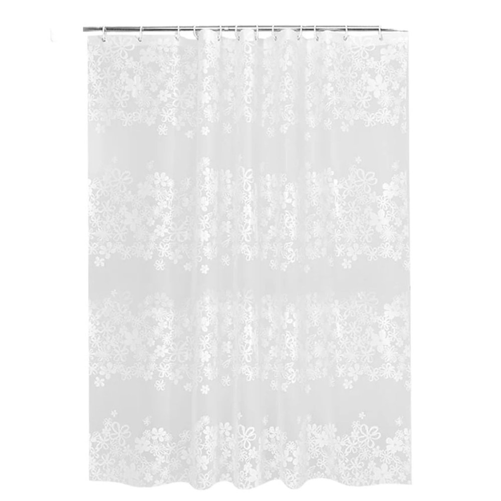 Flowers Shower Curtains Liner Waterproof PEVA Bath Curtains for Bathroom Bathtub Large Wide Bathing Cover(W220xH180cm)
