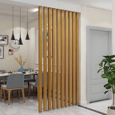 10 Pack Adjustable Wooden Slat Room Divider - Stylish Privacy Screens for Home & Office Space Solutions(Teak,90cm)