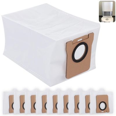 10 Pcs Vacuum Dust Bag, 2.5 L Large Capacity Vacuum Cleaner Bags, Accessory Replacement for S10, W10S, X10 Pro, Compatible with Robot Vacuum Cleaner Base Station