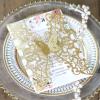 20sets Creative Butterfly Design Laser Cut Wedding Invitation,Glitter Laser Cut Lace Flora Wedding Invitation Cards for Marriage Birthday Anniversary Invite Invitations Cards(Gold) view 2