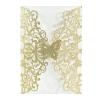 20sets Creative Butterfly Design Laser Cut Wedding Invitation,Glitter Laser Cut Lace Flora Wedding Invitation Cards for Marriage Birthday Anniversary Invite Invitations Cards(Gold) view 4