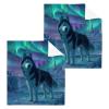 ALAZA Husky Northern Lights Dog Towels Cotton Washcloths Set,Soft Absorbent Quick Dry Face Cloths,Multi-Purpose Fingertip Towels for Bathroom,Hotel,Travel,12'' x 12'' (2 Pack) view 1