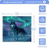 ALAZA Husky Northern Lights Dog Towels Cotton Washcloths Set,Soft Absorbent Quick Dry Face Cloths,Multi-Purpose Fingertip Towels for Bathroom,Hotel,Travel,12'' x 12'' (2 Pack) view 3