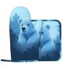 Blue Bear Oven Mitts and Pot Holders Set, 500F High Heat Resistant Silicone Kitchen Oven Glove and Potholder Non-Slip Cooking Gloves with Pan Racks for Baking Grilling view 1