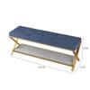 Shoe Bench Storage - Entry Bench Seat for Hallway, Front Door, Living Room, Mudroom - Sturdy Iron Frame view 3