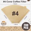 Coffee Filters #4, Coffee Filters 8-12 Cup Compatible with Ninja, 200 Count view 2