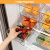 4 Pack Stackable Storage Drawers, Bathroom & Undersink Organizer with Removable Dividers - Acrylic Drawer Organizers with Handles for Fridge, Kitchen Cabinet, Pantry Storage view 2