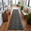 Rugs.com - Lattice Frieze Rug 16 Ft Runner Dark Gray Easy-Clean Runner Rug, Ideal for Hallways, Entryways, and High-Traffic Areas view 4
