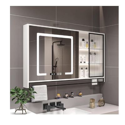 YPIOUREN Bathroom Mirror Cabinet Wall MountedBathroom Wall Cabinet Medicine Cabinet,Mirrored Bathroom Wall CabinetContemporary Suspended Bathroom Vanitiesfor Bathroom Laundry(Right,80cm/31.4in)