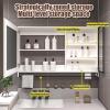 YPIOUREN Bathroom Mirror Cabinet Wall MountedBathroom Wall Cabinet Medicine Cabinet,Mirrored Bathroom Wall CabinetContemporary Suspended Bathroom Vanitiesfor Bathroom Laundry(Right,80cm/31.4in) view 4