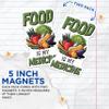 (2 Pack) Food is Medicine Magnets - Healthy Eating - Vegetarian Lover - 5" On Longest Side - Sticks to Smooth Flat Surfaces - Made in USA - MAG11059 view 3