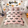 Erosebridal Black Bats Comforter Set Halloween Themed Bed in A Bag Queen Size 7 Pieces Animal Starry Kawaii Kids Children Girls Boys Bed Set Bedding view 1