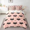 Erosebridal Black Bats Comforter Set Halloween Themed Bed in A Bag Queen Size 7 Pieces Animal Starry Kawaii Kids Children Girls Boys Bed Set Bedding view 2