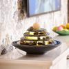 DINBOZ26X Indoor Fountain Ceramic Marble Round Tabletop Small Fountain Circulating Water Flow Ornaments Tabletop Fountain view 3