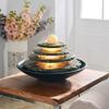 DINBOZ26X Indoor Fountain Ceramic Marble Round Tabletop Small Fountain Circulating Water Flow Ornaments Tabletop Fountain view 4
