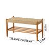 2 Double-Layer Storage Flip Compartment Wood Shoe Bench with Sponge Cushion Shoe Rack for Entrances Corridors Heavy Duty(39.4in) view 3