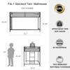 YJNKU Junior Twin Loft Bed Metal Frame Black, Space Saving Low Bunk Bed for Kids Teens and Adults, Sturdy Square Tube Loft Bed with Guardrails and Easy Climbing Ladder for Bedroom view 2