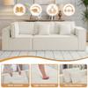 108'' Comfy Chenille Boneless Couch, Oversized Modular Sectional 3 Seater Sofa, Modern Deep Seat Corner Cloud Compressed Couch, No Assembly Sleeper Sofa with Chaise for Living Room, Beige view 2