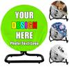 Custom Fan Dust Cover Personalized with Photo Text Logo Waterproof Washable Dustproof for 18" 20" Table Fan Covers, LawnGreen view 1