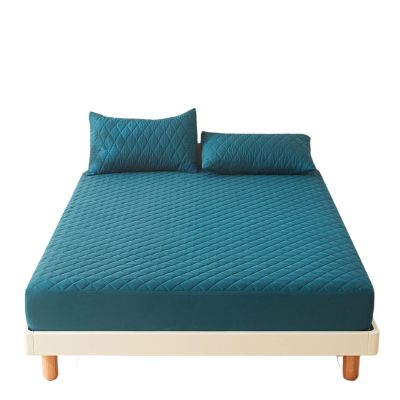 Thick Mattress Cover, Waterproof Mattress Protector, Soft and Breathable Fitted Bed Mattress Cover No Pillowcase(Dark Green,160x200x30cm)