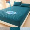 Thick Mattress Cover, Waterproof Mattress Protector, Soft and Breathable Fitted Bed Mattress Cover No Pillowcase(Dark Green,160x200x30cm) view 2