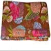 Arprani Indian Handmade Cotton Kantha Quilt Throw Blanket Bedspread gudari, Blankets Queen Size for Summer Lightweight Boho Blankets for Queen Size beds view 3