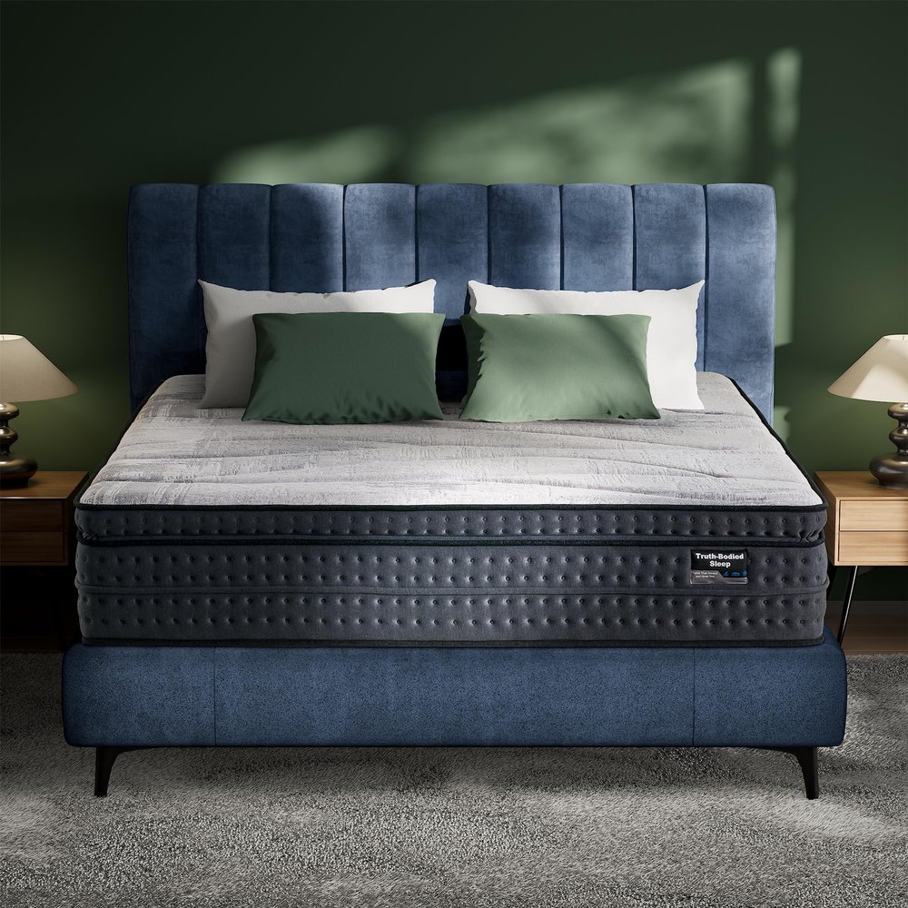 SURLUNKEYS Queen Mattress Medium Plush, 14 Inch Memory Foam Hybrid Mattress