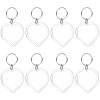 PATIKIL 8Pcs Photo Frame Keyring, 5 x 5cm / 1.97 x 1.97 Inch Heart Shape Acrylic Custom Keychain Blanks Personalized DIY Keychains for Souvenir Anniversary Holiday view 1