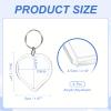 PATIKIL 8Pcs Photo Frame Keyring, 5 x 5cm / 1.97 x 1.97 Inch Heart Shape Acrylic Custom Keychain Blanks Personalized DIY Keychains for Souvenir Anniversary Holiday view 2