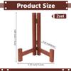 HOBBIESAY 2Pc Wood Plate Display Stands 3.54x5.20x6.89 Inch Plate Wood Holders Rustic Solid Wooden Tabletop Saucer Rack Folding Picture Frame Holder for Plates Picture Photo Display view 2