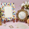 HOBBIESAY 2Pc Wood Plate Display Stands 3.54x5.20x6.89 Inch Plate Wood Holders Rustic Solid Wooden Tabletop Saucer Rack Folding Picture Frame Holder for Plates Picture Photo Display view 4