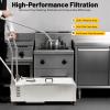 LIWBYYG 55L/14.5 Gal Fryer Filter Cart, 110V Stainless Steel Cooking Oil Filter Machine 370W Mobile Fryer Filter Machine Commercial Oil Filler Cart Truck for Restaurant Burger Stores view 3